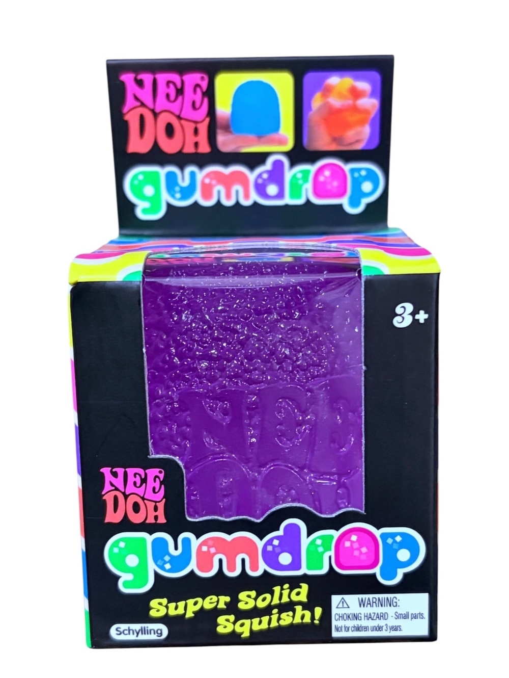 NeeDoh Gumdrop Super Solid Squish Stress Relief Toy - Purple